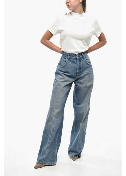 Blugi drepti Stella McCartney High Waist Wide Leg Jeans 29Cm Blue Femei (BM 19248158) 4