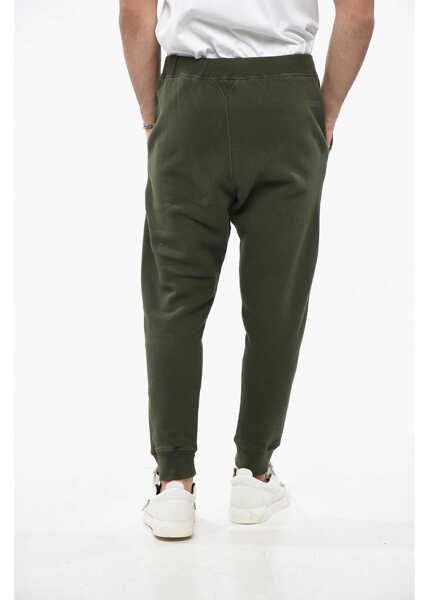 Pantaloni de trening DSQUARED2 Solid Color Nyc Joggers With Tone On Tone Logo Green Barbati (BM 19248188) 2
