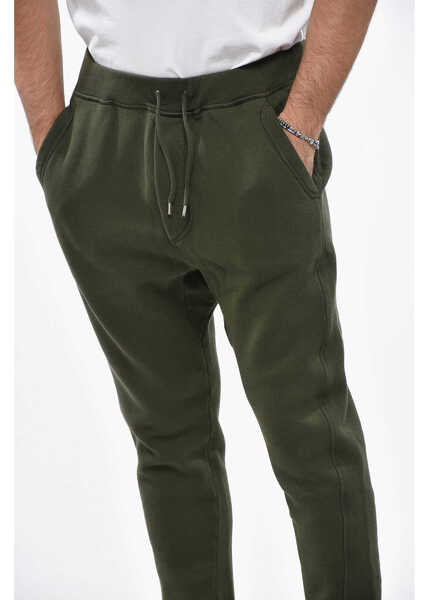 Pantaloni de trening DSQUARED2 Solid Color Nyc Joggers With Tone On Tone Logo Green Barbati (BM 19248188) 3