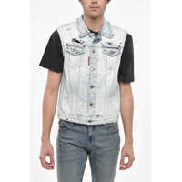 Geci de blugi Sleeveless Destroyed Denim Jacket Barbati