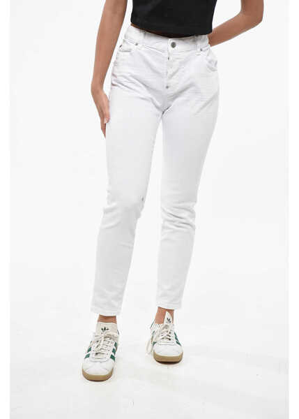 Blugi drepti DSQUARED2 White Bull Light Wash Cool Girl Jeans 15Cm White Femei (BM 19248302) 1