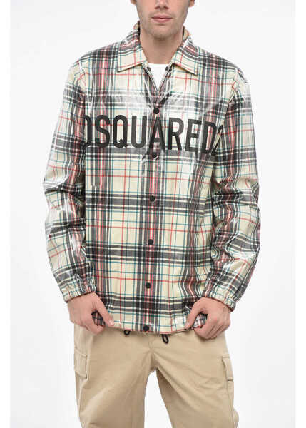 Jachete DSQUARED2 Check Brushed Cotton Coach Overshirt Multicolor Barbati (BM 19248323) 1