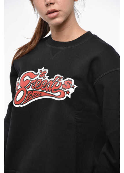 Bluze de trening DSQUARED2 Fleeced Cotton Cool Fit Crew-Neck Sweatshirt Black Femei (BM 19248326) 2