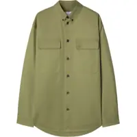 Camasi casual Lightweight Cotton Overshirt With Button-Down Collar And Dou Barbati