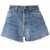 RE/DONE Levis Frayed Hem Stonewashed Effect Shorts Blue