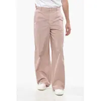Pantaloni casual Straight Leg Cotton And Nylon Pants With Mother Of Pearl But Barbati