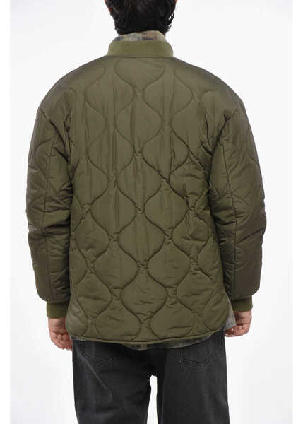 Jachete A.P.C. Quilted Florent Jacket With Front Buttoning Green Barbati (BM 19248365) 2
