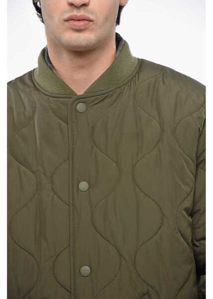 Jachete A.P.C. Quilted Florent Jacket With Front Buttoning Green Barbati (BM 19248365) 3