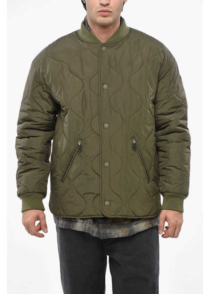 Jachete A.P.C. Quilted Florent Jacket With Front Buttoning Green Barbati (BM 19248365) 1