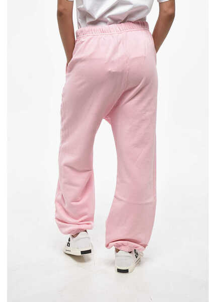 Pantaloni de trening DSQUARED2 Brushed Cotton L.a.fit Joggers With Maxi Printed Logo Pink Femei (BM 19248371) 3