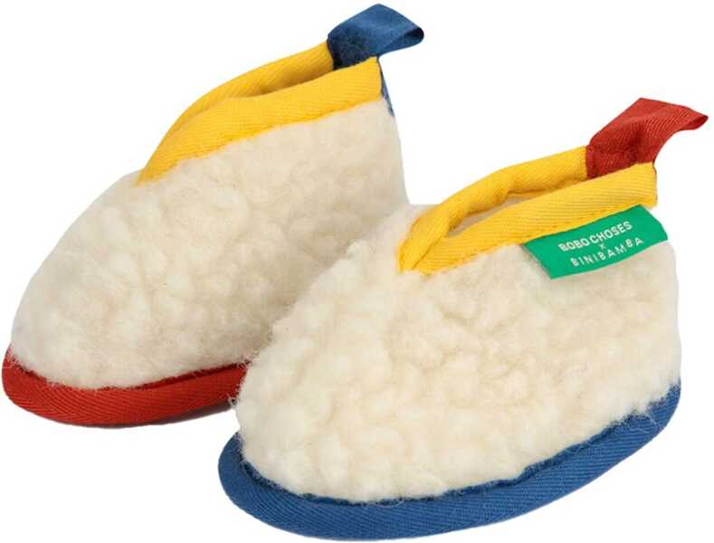 Ghete Bobo Choses Leather And Shearling Ankle Boot WHITE Baieti (BM 19248470) 2