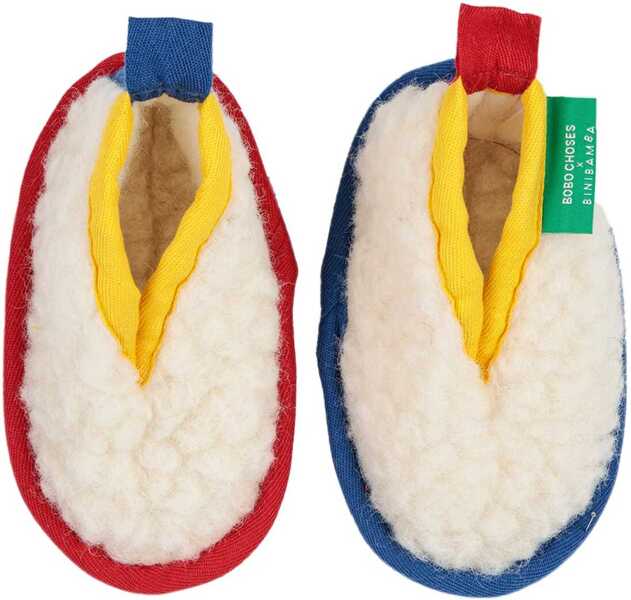 Ghete Bobo Choses Leather And Shearling Ankle Boot WHITE Baieti (BM 19248470) 3