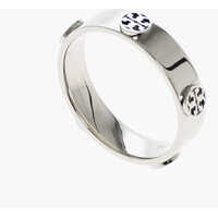 Inele Dama - Inele Tory Burch Silver-Effect Miller Ring With Studs Monogram Silver Femei (BM 19248479) - B-mall.ro