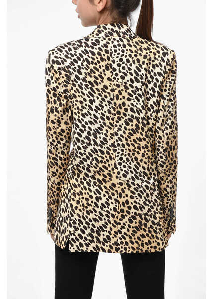 Sacouri DSQUARED2 Animal Patterned Manhattan Notch Single-Breasted Blazer Multicolor Femei (BM 19248488) 3
