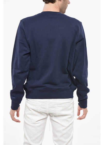 Bluze de trening Diesel Brushed Cotton Industry Crew Neck Sweatshirt With Embossed P Blue Barbati (BM 19248491) 2