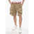 DSQUARED2 Stretch Cotton Cargo Shorts With Contrasting Edge Beige