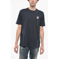 Tricouri Crew Neck Cotton T-Shirt With Logo Patch Barbati