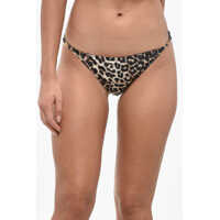 Bikini Animal Motif Bikini Bottom With Monogram Femei