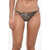 Ganni Animal Motif Bikini Bottom With Monogram Brown