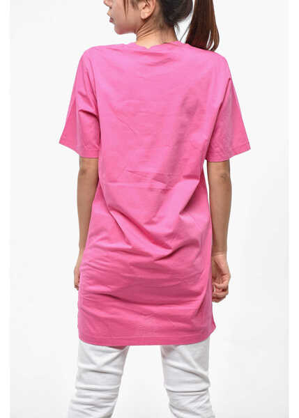 Rochii scurte DSQUARED2 Icon Cotton Easy Tee Dress With Print Pink Femei (BM 19248512) 3