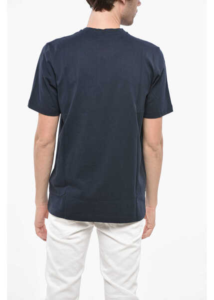 Tricouri Diesel Crew Neck Cotton T-Shirt With Printed Logo Blue Barbati (BM 19248521) 2