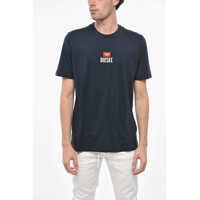 Tricouri Crew Neck Cotton T-Shirt With Printed Logo Barbati