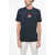 Diesel Crew Neck Cotton T-Shirt With Printed Logo Blue