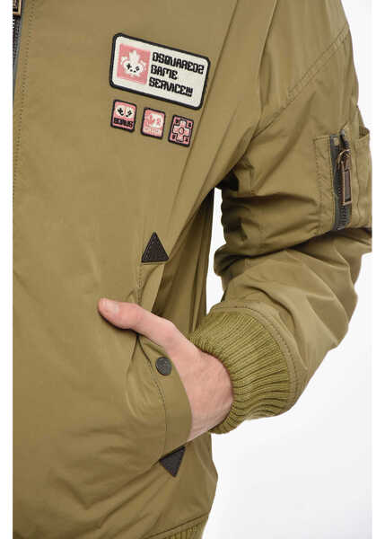 Bomber jacket DSQUARED2 Padded Cyprus Bomber With Fur Neck Green Barbati (BM 19248536) 3