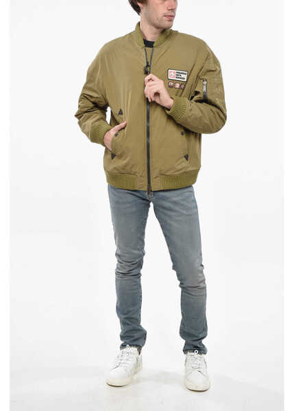 Bomber jacket DSQUARED2 Padded Cyprus Bomber With Fur Neck Green Barbati (BM 19248536) 4