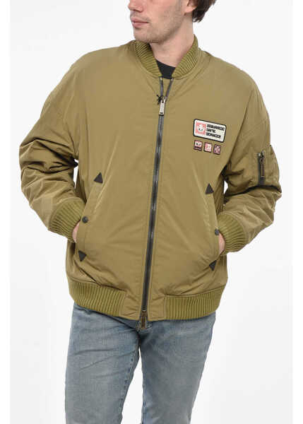 Bomber jacket DSQUARED2 Padded Cyprus Bomber With Fur Neck Green Barbati (BM 19248536) 1