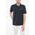 Diesel Hopsack Cotton Blend Smith Polo Shirt Blue