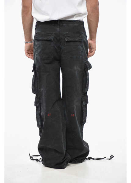 Pantaloni casual 44 LABEL GROUP Baggy Fit Cargo Pants Black Barbati (BM 19248542) 2