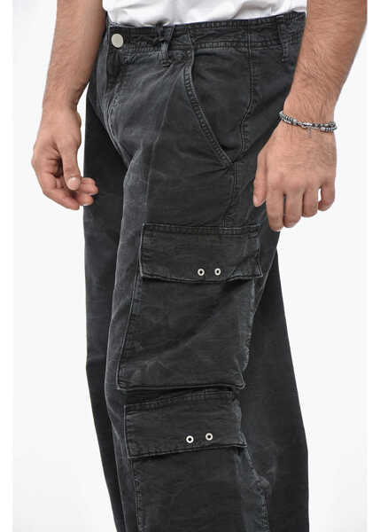 Pantaloni casual 44 LABEL GROUP Baggy Fit Cargo Pants Black Barbati (BM 19248542) 3