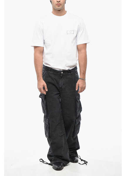 Pantaloni casual 44 LABEL GROUP Baggy Fit Cargo Pants Black Barbati (BM 19248542) 4