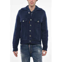 Jachete Knittet Jacket With Logoed Buttons Barbati