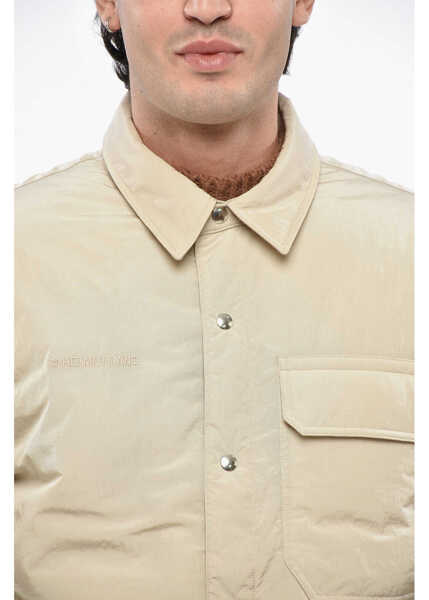 Jachete HELMUT LANG Nylon Padded Overshirt With Breast Pocket Beige Barbati (BM 19248569) 3