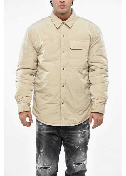 Jachete HELMUT LANG Nylon Padded Overshirt With Breast Pocket Beige Barbati (BM 19248569) 1