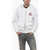 Diesel Full Zip Hoodie With Printed Logo White