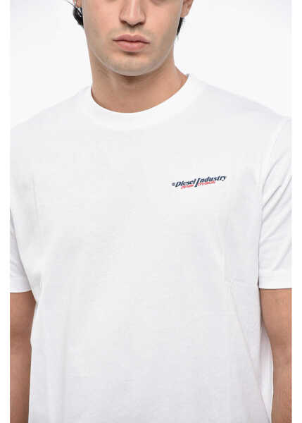 Tricouri Diesel Crew Neck Industry Cotton T-Shirt White Barbati (BM 19248683) 3