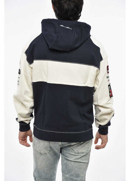 Bluze de trening Hugo Boss Brushed Cotton Hoodie With Embroidered Logo Blue Barbati (BM 19248686) 2