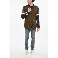 Sacouri elegante pentru Barbati - Sacouri elegante DSQUARED2 Utility Honda Jacket With Leather Sleeve Green Barbati (BM 19248698) - B-mall.ro