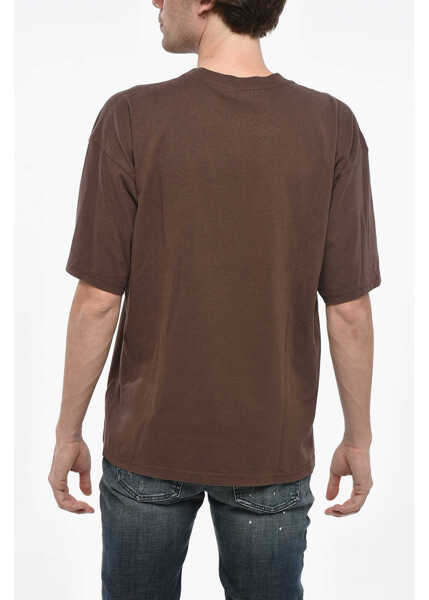 Tricouri Diesel Red Tag Crew Neck T-Shirt With Flocked Print Brown Barbati (BM 19248710) 2