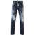 DSQUARED2 Bleached Effect Skater Jeans With All-Over Rhinestones 17Cm Blue