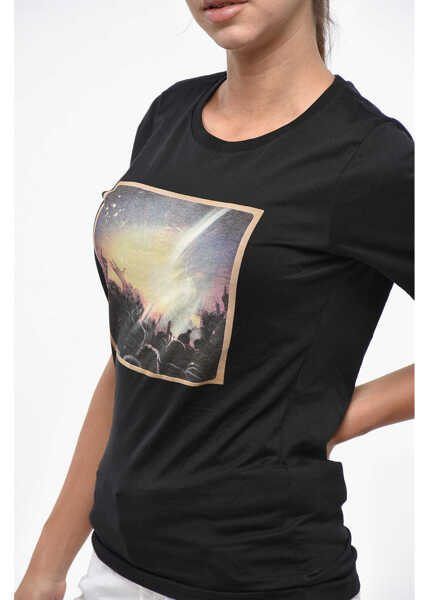 Tricouri DSQUARED2 Cotton Printed Love T-Shirt Black Femei (BM 19248737) 2