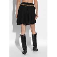 Fuste scurte Dama - Fuste scurte Balenciaga Pleated Miniskirt With Chain Detail Black Femei (BM 19248749) - B-mall.ro