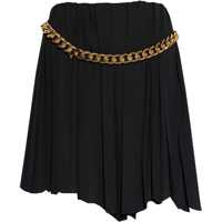 Fuste scurte Pleated Miniskirt With Chain Detail Femei