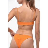Sutiene Dama - Sutiene DSQUARED2 Bandeau Bikini Top With Frontal Maxi Logo Orange Femei (BM 19248872) - B-mall.ro