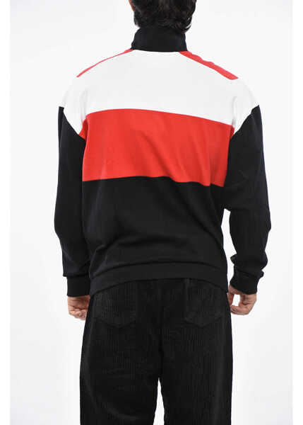 Bluze de trening Hugo Boss Stretch Cotton Color Block Sweatshirt With Zip Closure Red Barbati (BM 19248878) 2