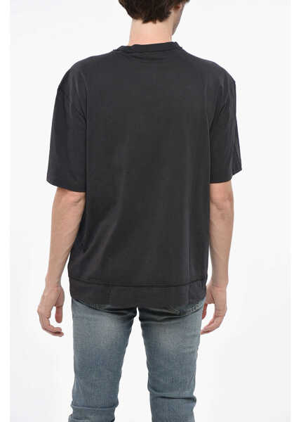 Tricouri Hugo Boss Printed Crew-Neck T-Shirt Black Barbati (BM 19248887) 2