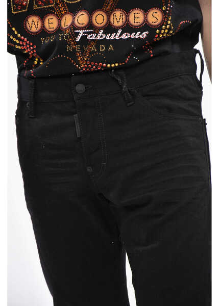 Blugi slim fit DSQUARED2 Manchester City Limited Edition Dark Washed Stretch Denim Se Black Barbati (BM 19248920) 3